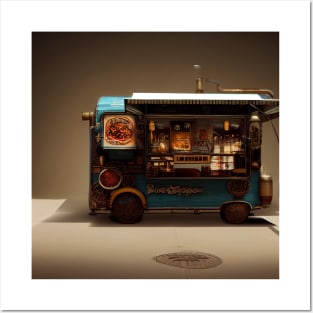 Steampunk Tokyo Ramen Food Truck Posters and Art